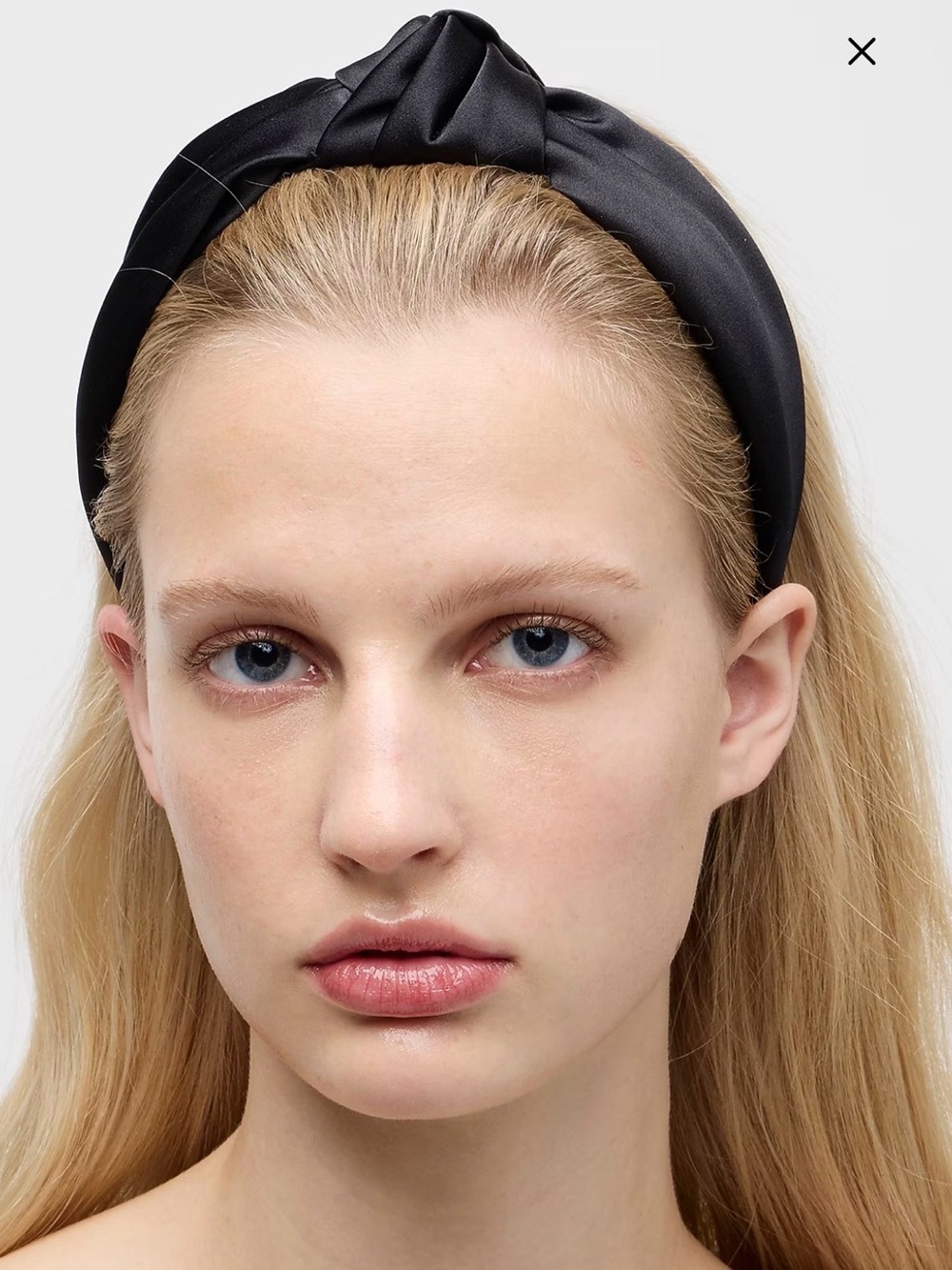 J.Crew Satin Knot Headband in Black